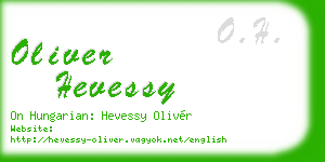 oliver hevessy business card