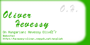 oliver hevessy business card